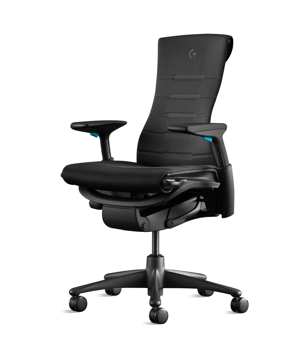 Herman Miller x Logitech G Embody Gaming Chair in Black / Cyan